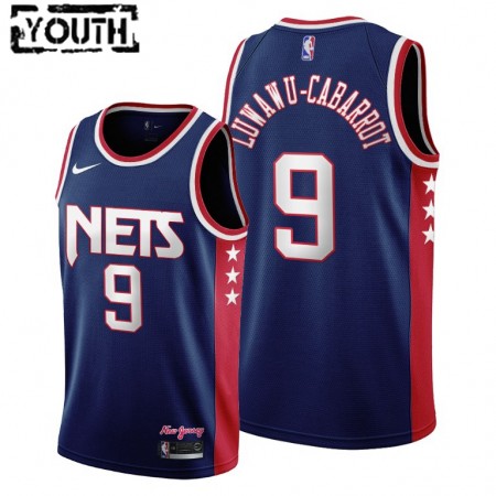 Maglia NBA Brooklyn Nets Timothe Luwawu-Cabarrot 9 Nike 2021-22 City Edition Throwback 90s Swingman - Bambino